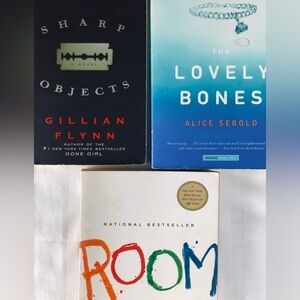LOVELY BONES & SHARP OBJECTS & ROOM Thriller Novels